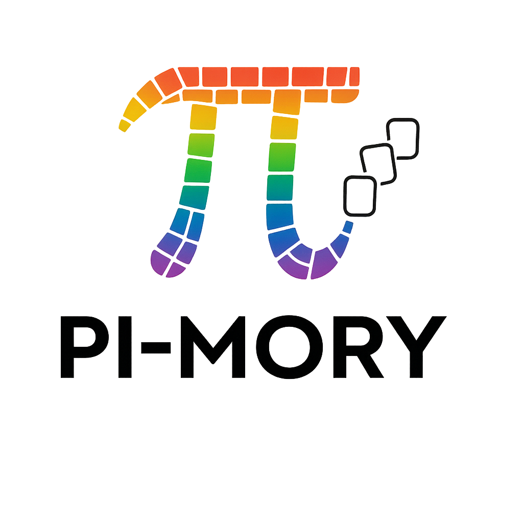 Offizielles Pi-Mory-Logo mit Kartenmuster